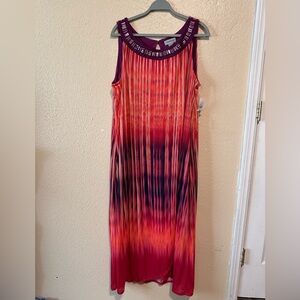 CATHERINES Maxi Dress Multicolored Size 2XWP Plus Size Petite Wide